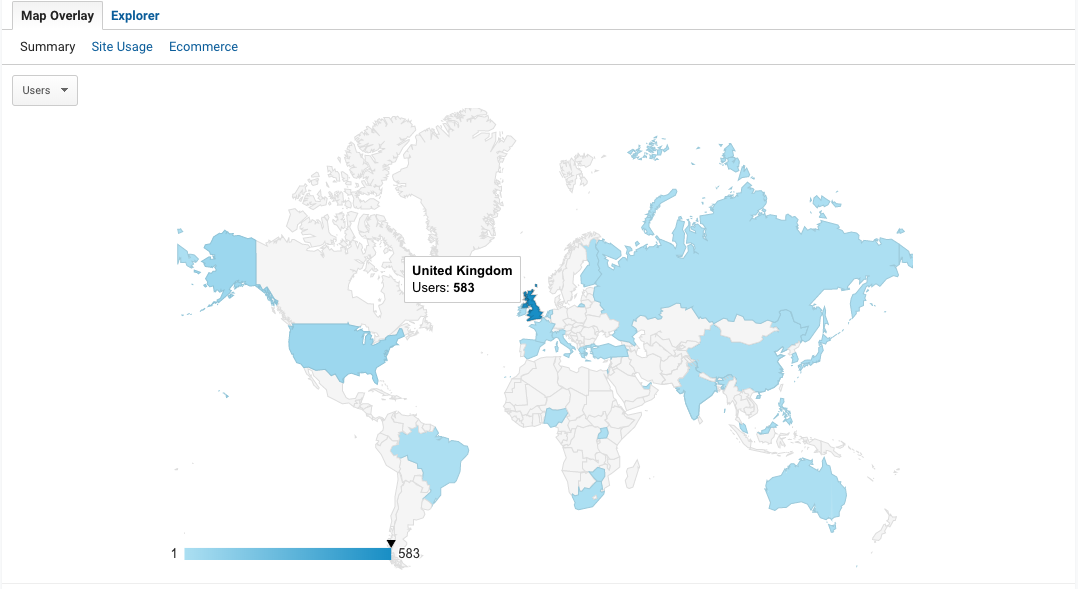 Google Analytics map overlay