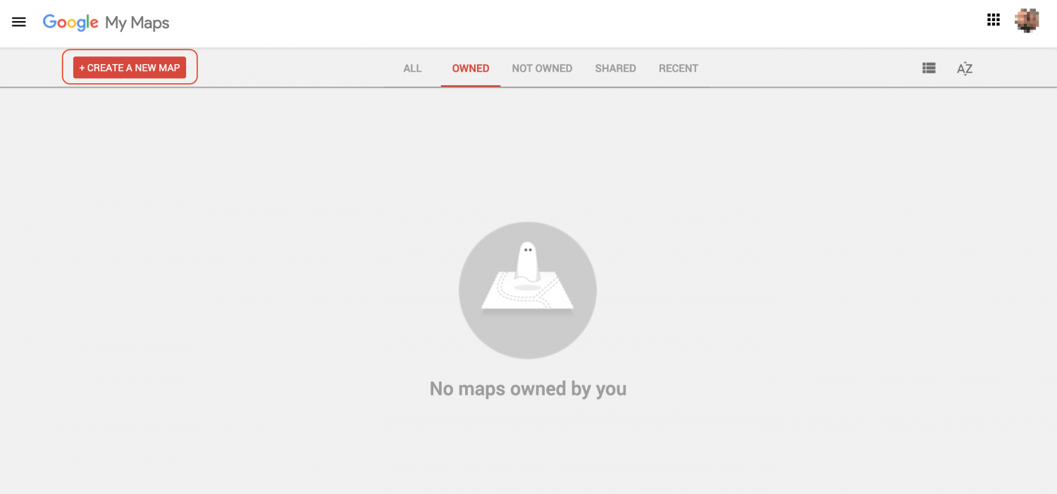 Create new map button